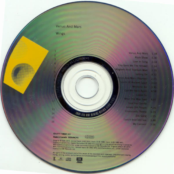 Wings (2) : Venus And Mars (CD, Album, RE, RM)