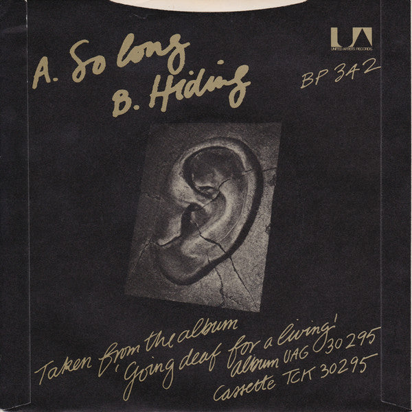 Fischer-Z : So Long (7", Single)