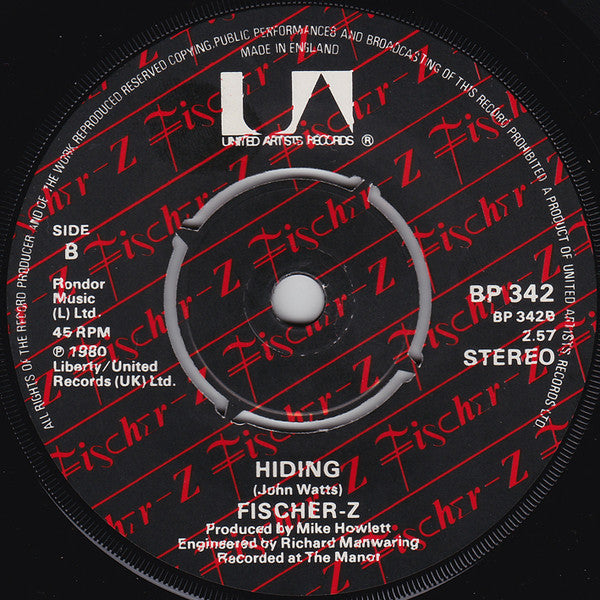 Fischer-Z : So Long (7", Single)