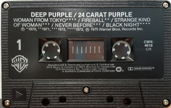 Deep Purple : 24 Carat Purple (Cass, Comp, RE, Dol)