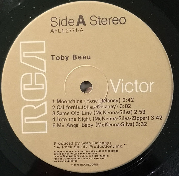 Toby Beau : Toby Beau (LP, Album, Emb)