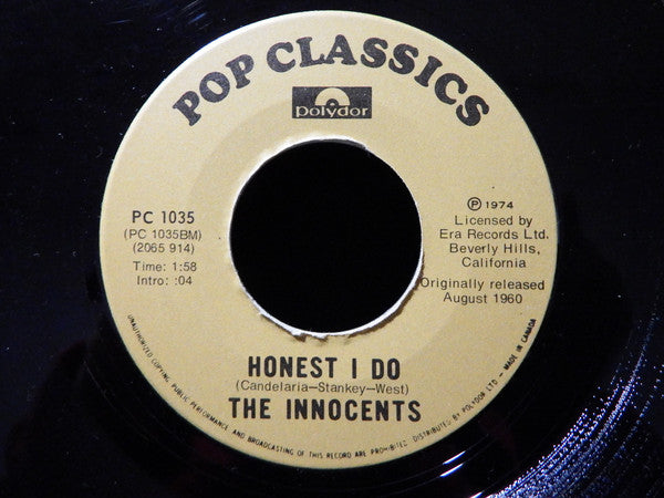 The Innocents (2) : Honest I Do / Gee Whiz (7", Single)