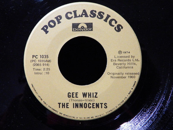 The Innocents (2) : Honest I Do / Gee Whiz (7", Single)