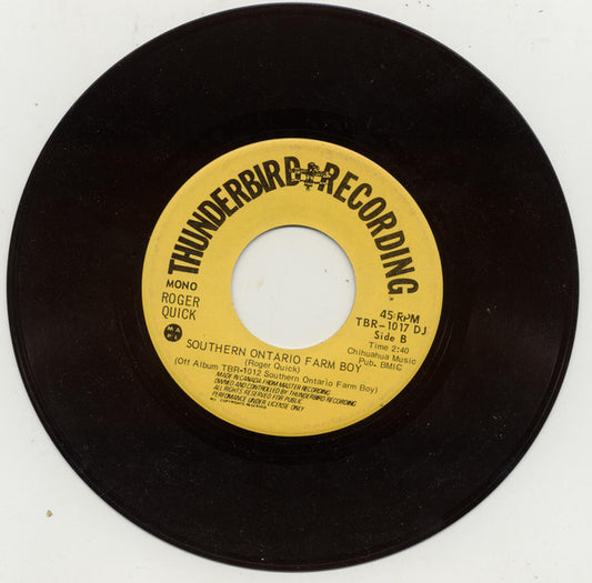 Roger Quick : Southern Ontario Farm Boy (7", Single)