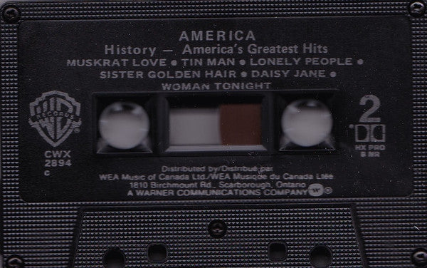 America (2) : History - America's Greatest Hits (Cass, Comp, RE)