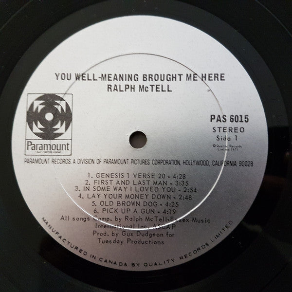 Ralph McTell : You Well-Meaning Brought Me Here (LP, Album, Gat)