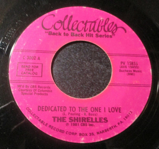The Shirelles : Dedicated To The One I Love / Soldier Boy (7")