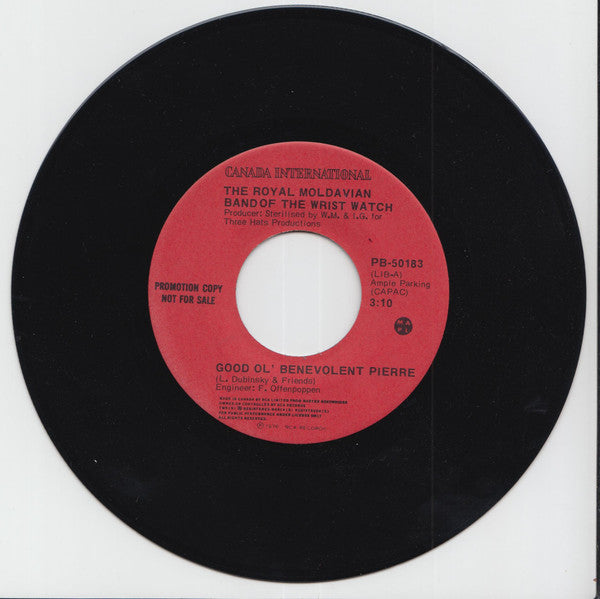 The Royal Moldavian Band of the Wrist Watch , Featuring Nancy White : Good Ol' Benevolent Pierre / Margaret Rose (7", Single, Promo)