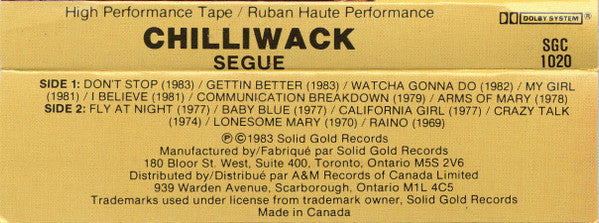Chilliwack : Segue (Cass, Comp, Dol)