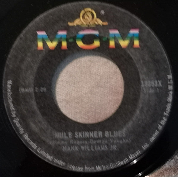 Hank Williams Jr. : Mule Skinner Blues (7", Single)