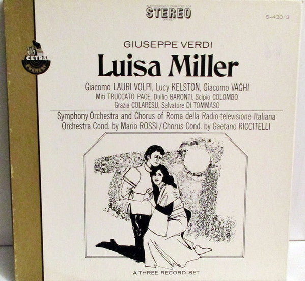 Giuseppe Verdi, Giacomo Lauri Volpi*, Lucy Kelston, Giacomo Vaghi, Miti Truccato Pace, Duilio Baronti, Scipio Colombo, Grazia Colaresu, Salvatore Di Tommaso, Symphony Orchestra* And Chorus Of Roma Della Radio-Televisione Italiana*, Mario Rossi (2), Gaetano Riccitelli : Luisa Miller (3xLP + Box)