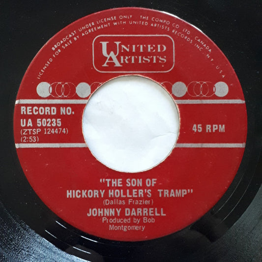 Johnny Darrell : The Son Of Hickory Holler's Tramp (7", Single)