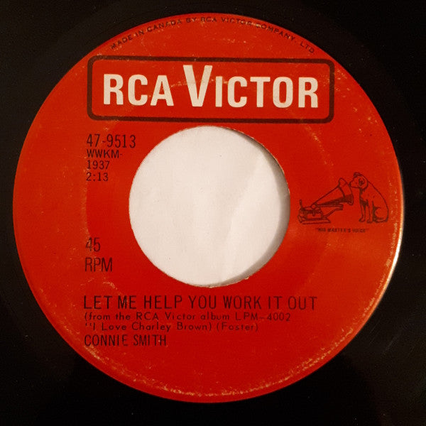 Connie Smith : Run Away Little Tears / Let Me Help You Work It Out (7", Single)