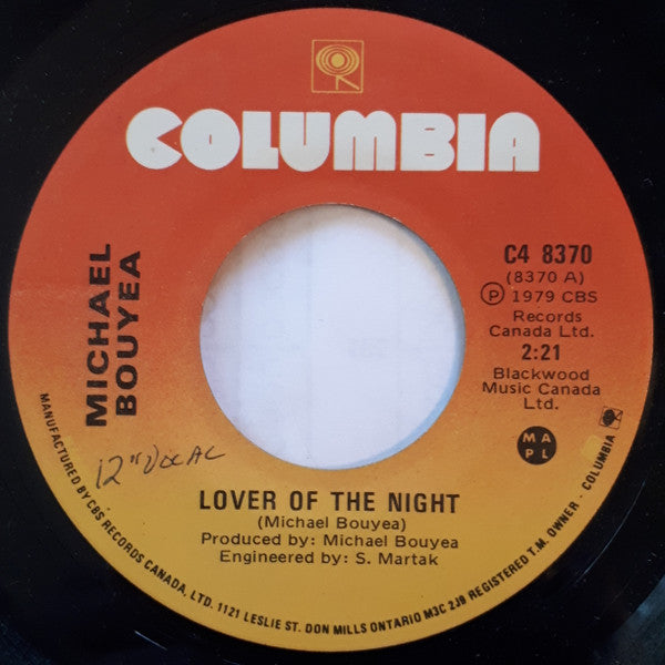 Michael Bouyea : Lover Of The Night (7", Single)