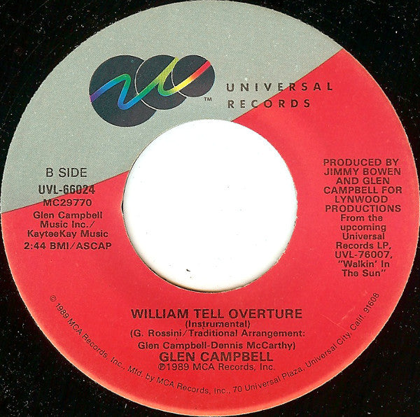 Glen Campbell : She's Gone, Gone, Gone / William Tell Overture (7", Single, Glo)