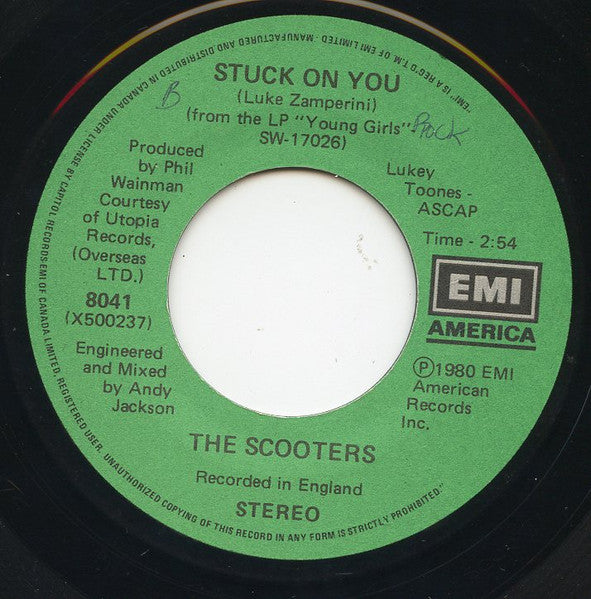 The Scooters (2) : Stuck On You (7", Single)
