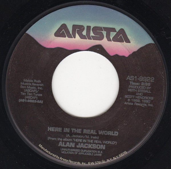 Alan Jackson (2) : Here In The Real World (7", Single)