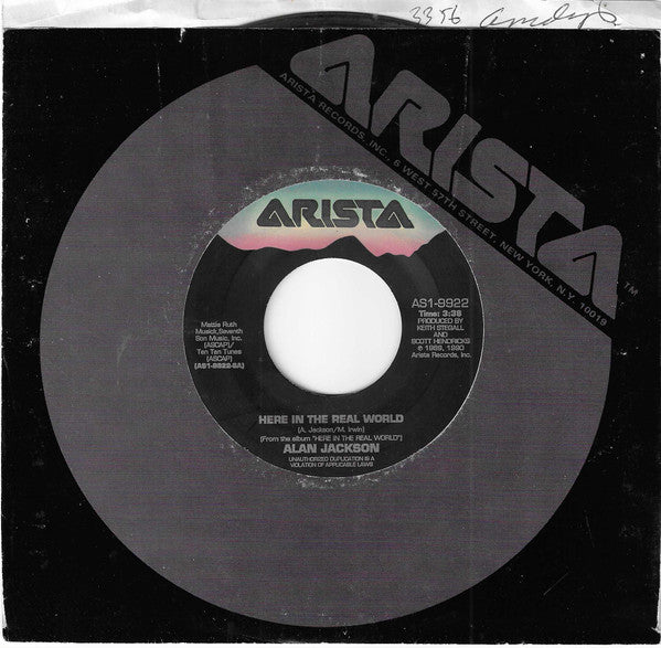 Alan Jackson (2) : Here In The Real World (7", Single)