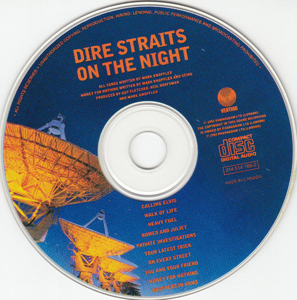 Dire Straits : On The Night (CD, Album)