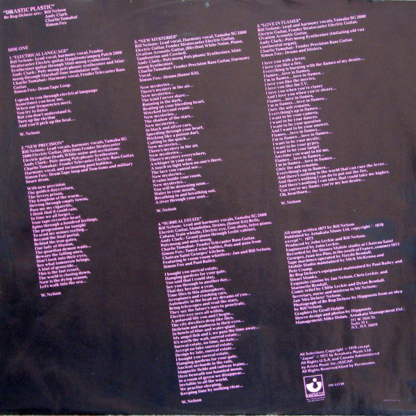 Be Bop Deluxe : Drastic Plastic (LP, Album, Ltd, Whi)