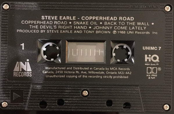 Steve Earle : Copperhead Road (Cass, Album, Dol)