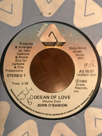 John O'Banion : Ocean Of Love (7", Single)