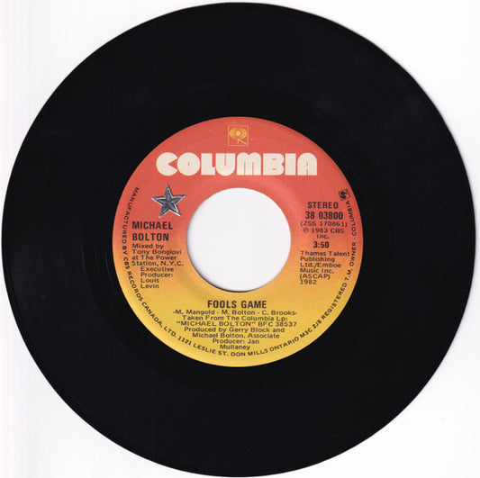 Michael Bolton : Fool's Game (7", Single)