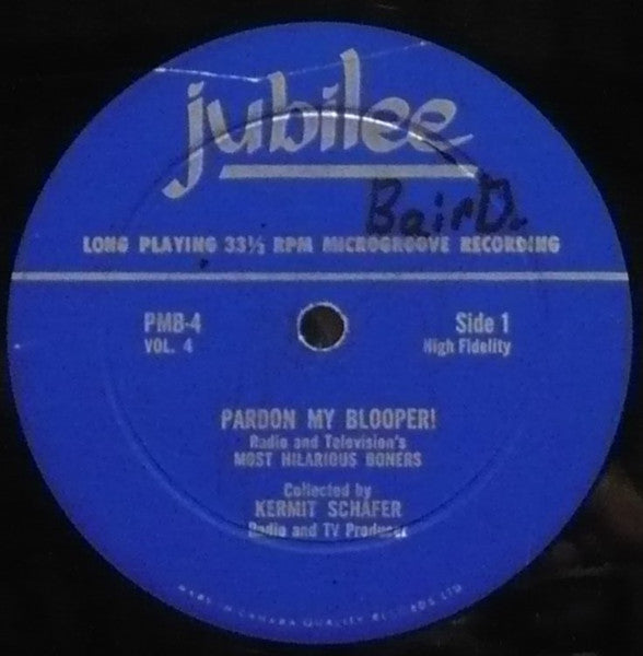 Kermit Schafer : Pardon My Blooper Volume 4 (LP, Mono)