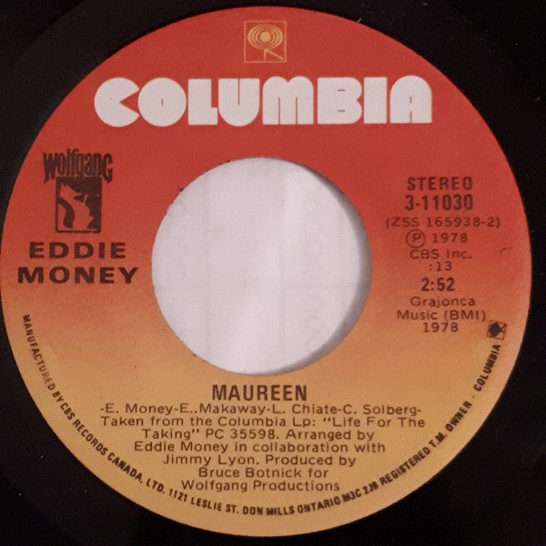 Eddie Money : Love The Way You Love Me (7")