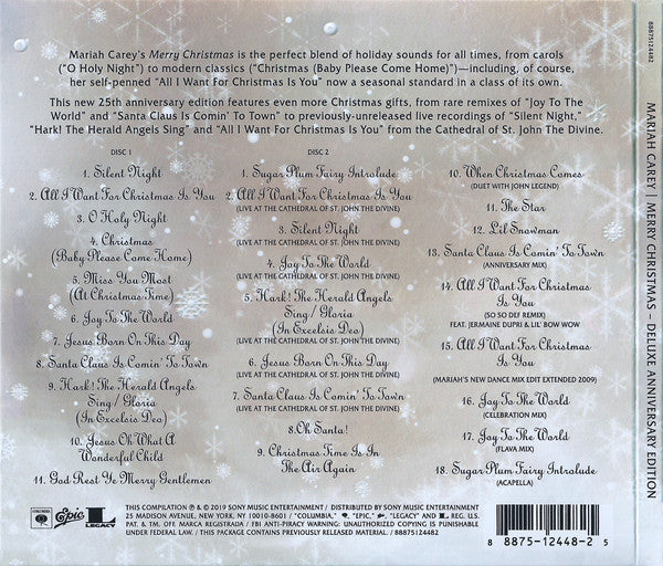 Mariah Carey : Merry Christmas (CD, Album, RE + CD, Comp + Del)