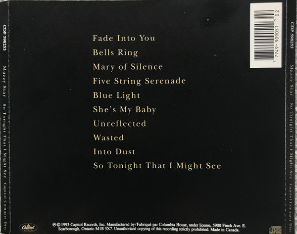 Mazzy Star : So Tonight That I Might See (CD, Album, Club)