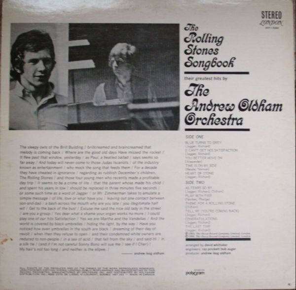 Andrew Loog Oldham Orchestra : The Rolling Stones Songbook (LP, Album)
