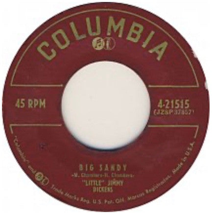 Little Jimmy Dickens : Big Sandy / It Scares Me Half  To Death  (7", Single)