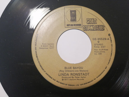 Linda Ronstadt : Blue Bayou / It's So Easy (7", Single)