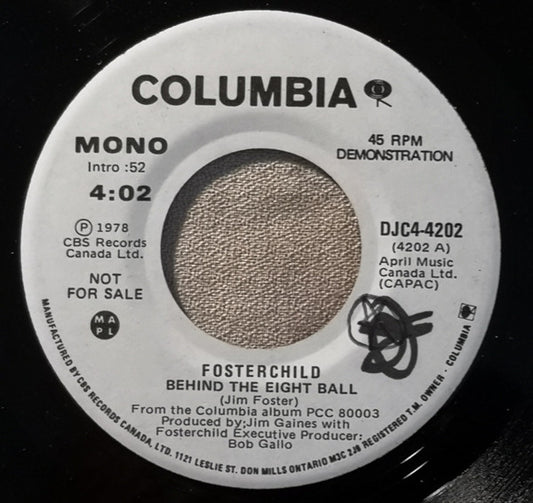 Fosterchild : Behind The Eight Ball (7", Promo)
