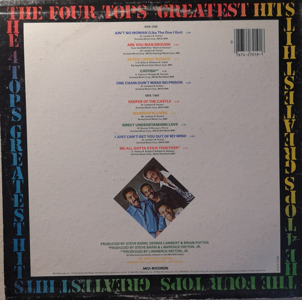 Four Tops : Greatest Hits (1972 - 1976) (LP, Comp)