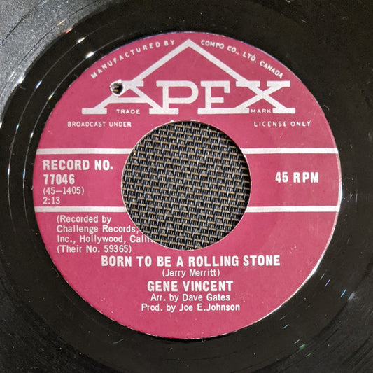 Gene Vincent : Born To Be A Rolling Stone (7", Single)