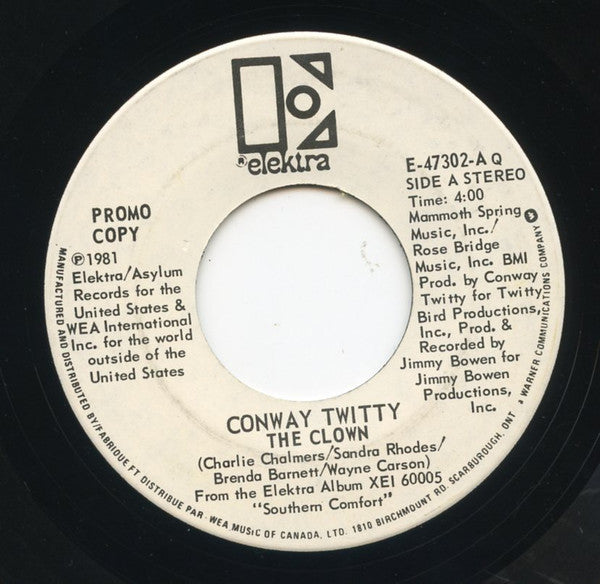 Conway Twitty : The Clown (7", Single, Promo)