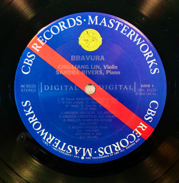 Cho-Liang Lin, Sandra Rivers, Manuel De Falla, Pablo de Sarasate, Sergei Vasilyevich Rachmaninoff, Wolfgang Amadeus Mozart, Robert Schumann, Fritz Kreisler, Henryk Wieniawski : Bravura (LP, Album, Dig)