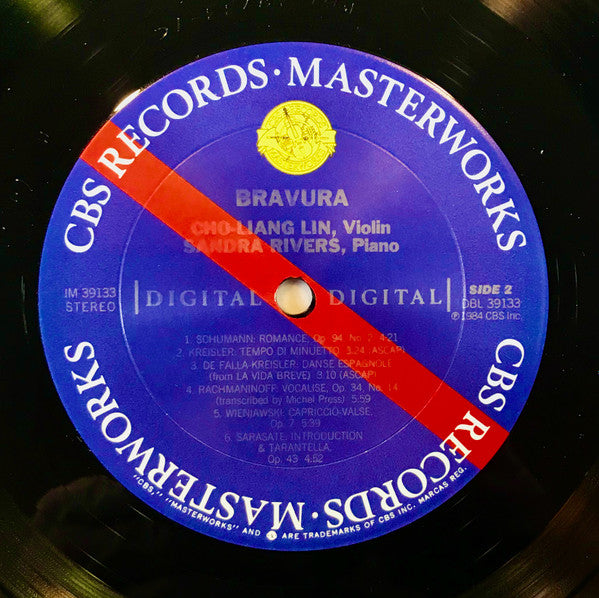 Cho-Liang Lin, Sandra Rivers, Manuel De Falla, Pablo de Sarasate, Sergei Vasilyevich Rachmaninoff, Wolfgang Amadeus Mozart, Robert Schumann, Fritz Kreisler, Henryk Wieniawski : Bravura (LP, Album, Dig)