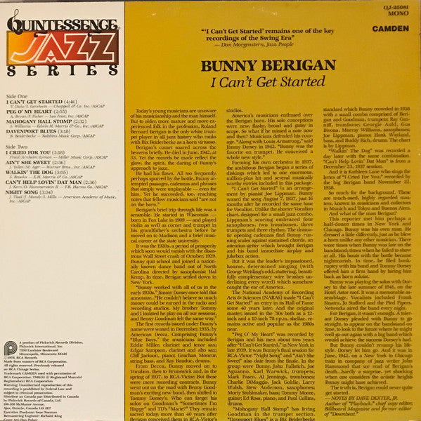 Bunny Berigan : I Can't Get Started (LP, Comp, Mono)