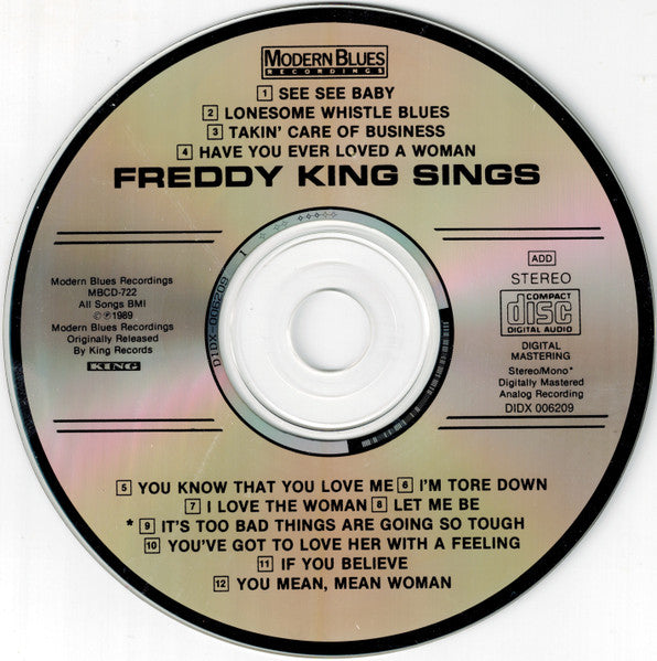 Freddy King* : Freddy King Sings (CD, Album, RE, RM)