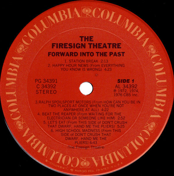 The Firesign Theatre : Forward Into The Past ( An Anthology) (2xLP, Comp, Ter)
