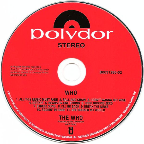 The Who : Who (CD, Album)