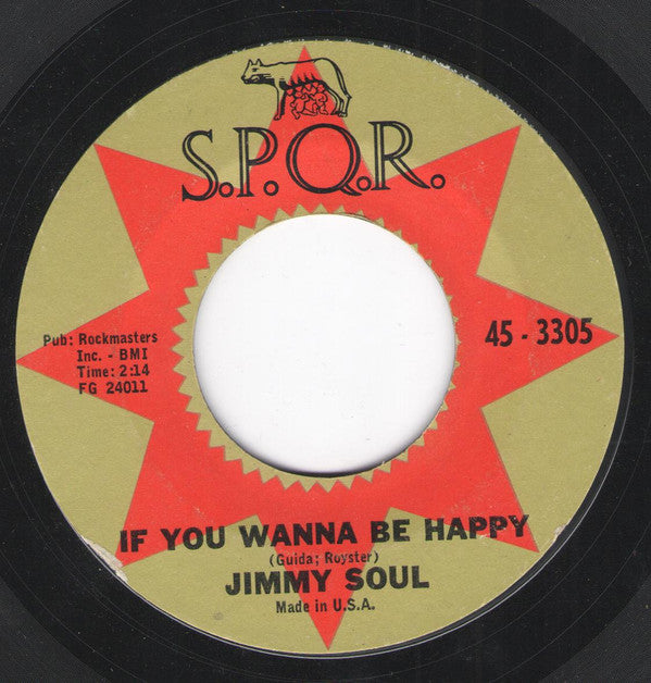Jimmy Soul : If You Wanna Be Happy (7", Single, Mono, Styrene, Ter)