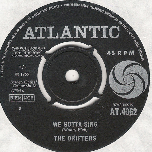 The Drifters : We Gotta Sing  (7")