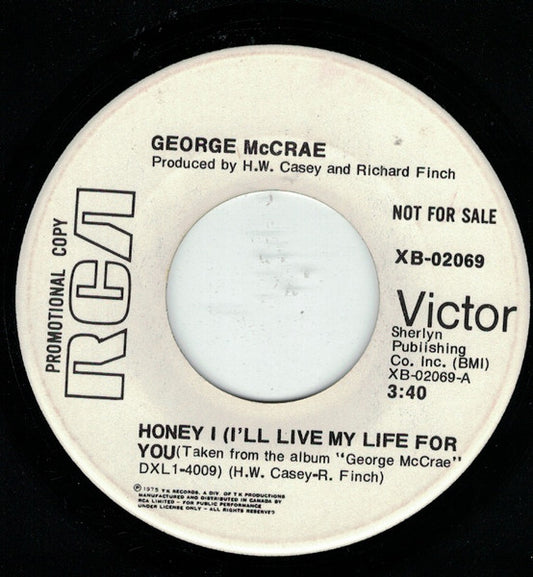 George McCrae : Honey I / Sing a happy song (7", Single, Promo)
