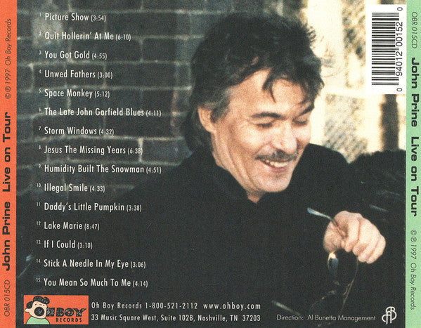 John Prine : Live On Tour (CD, Album)