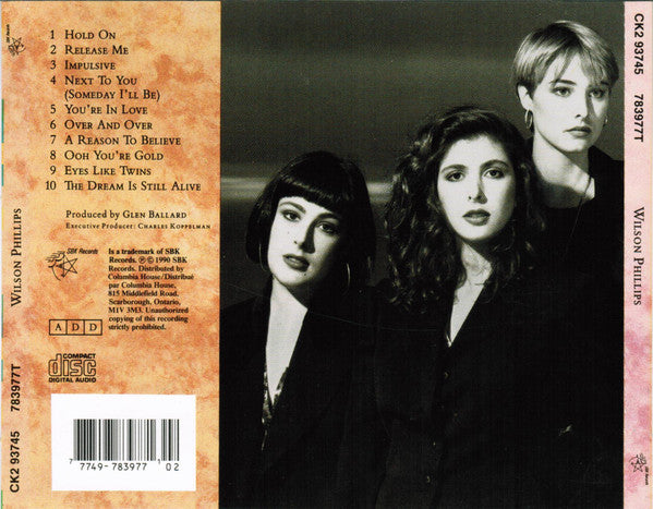 Wilson Phillips : Wilson Phillips (CD, Album, Club, RE)