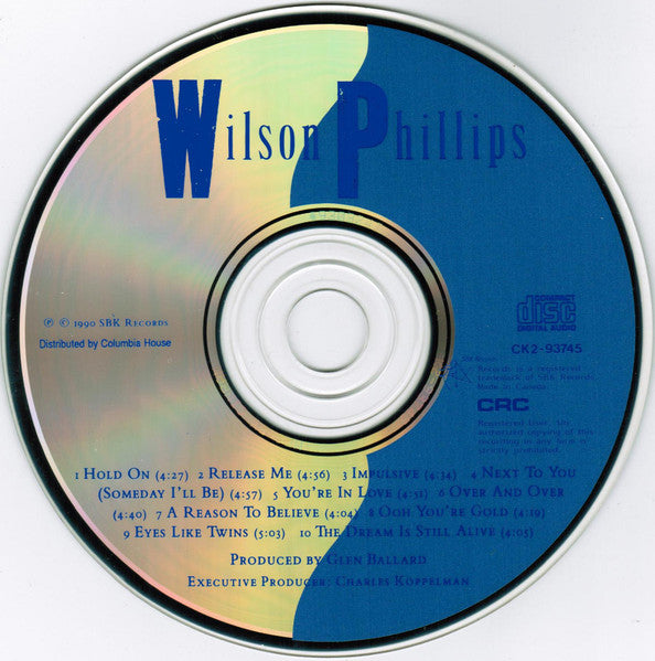 Wilson Phillips : Wilson Phillips (CD, Album, Club, RE)